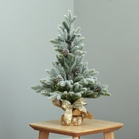 Gotovo prirodno umjetno božićno drvce od 28 inča s šišarkama