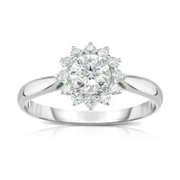10K dijamantni zaručnički prsten od 10k bijelog zlata