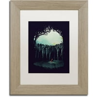 Zaštitni znak duboko u šumi platno Roberta Farkasa, mat bijela, okvir od breze