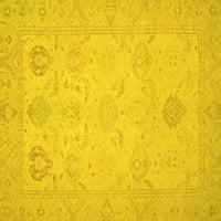 Tradicionalni unutarnji tepisi pravokutnog oblika u istočnom stilu u žutoj boji, 2' 3'