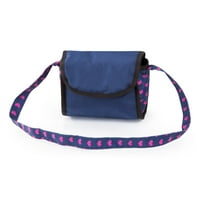 Bayer Design Doll Plava ružičasta trendovska kolica s torbama za rame, podesiva ručka, košarica za trgovinu, jednostavan