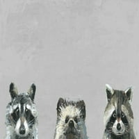 Marmont Hill Tri cuties u sivom platnu zidne umjetnosti