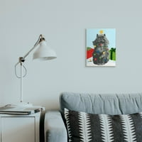 Lipanj Erica Vess Black Cat Svečana blagdanska svjetla božićni kućni ljubimci uokvireni slikati umjetnički otisci