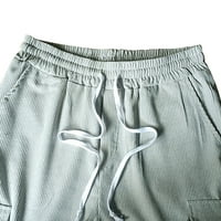 Muške jesensko-zimske jednobojne ravne hlače s više džepova, vanjske hlače, ležerni široki kombinezoni, teretne