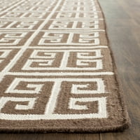 Geometrijski tepih od marokanske vune, 8' 10'smeđe Bjelokosti