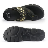 Platformske klinove sandale za žene s lučnim podrškama slatkim jastucima, udoban tangi prsten za noge, obloženi