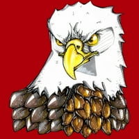 Maverick The Bald Eagle Juniors Crveni grafički tee - dizajn ljudi s