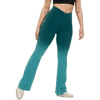 Joga hlače za žene ženske joga hlače s gradijentnim printom, tajice za vježbanje visokog struka, rastezljive,