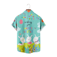 Sretan Uskrs ljetne havajske košulje za dječake sa slatkim uzorkom dječje Vintage casual košulje s printom od
