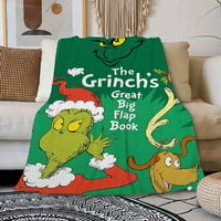 Božićno zeleno čudovište pokrivač ultra mekani kauč na razvlačenje lagana topla posteljina posteljina od flisa