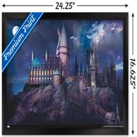 Čarobni svijet: Hari Potter-Noćni Hogvarts zidni poster, uokviren 14.725 22.375