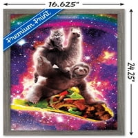 James Booker-svemirski ljenjivac, mačka Lama jašući Taco, zidni poster, uokviren 14.725 22.375