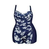 Novi kupaći kostim Plus size, ženski modni kupaći kostim s printom, suknja na prsima bez čelične potpore, kupaći