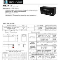 12V 10AH SLA Zamjenska baterija za Minuteman EBP2