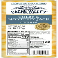 Cache Valley Natural Chunk Colby & Monterey Jack Cheese, LBS