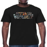 Zvjezdani ratovi vremena logotip ispunjavaju mušku grafičku majicu