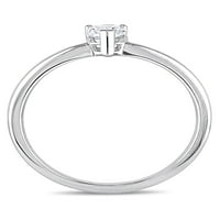 Carat T.W. Dijamantni narezani od kruške 14KT zaručnički prsten od bijelog zlata