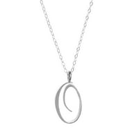 + ženska klasična srebrna ogrlica s engleskim inicijalima na lancu ključeva