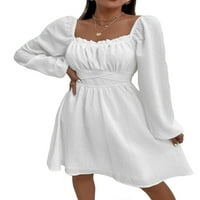 Ženska haljina sa SLONOVIM rukavima u bijeloj boji