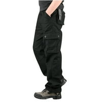 Radne hlače za muškarce, Muške ravne kombinezone s vezicama, vanjske Fitness hlače, duge hlače s puno džepova,