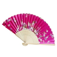 ventilator od bambusa Vintage sklopivi ručni cvjetni ventilator za kinesku plesnu zabavu džepni poklon set papirnatih
