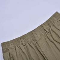 Muške teretne hlače Plus veličine, Ležerne teretne hlače za muškarce s puno džepova, elastične hlače u struku