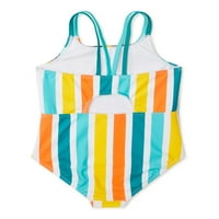 Wonder Nation One kupaći kostim s UPF-om 50+ zaštita od sunca, veličine 4- & Plus