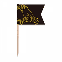 Kulturni šal šal uzorka zastava za čačkalicu označavaju oznaku za zabavu za tortu s pločama od sira