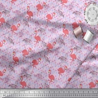 Satenska svilena tkanina U točkicama i Flamingo ptičji Print iz