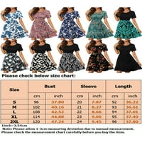 Capreze dame kratke haljine naborana ljetna plaža Sundress Sundress Mini haljina casual a Line-haljina posada