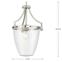 Kolekcija je nova tradicionalna Mini viseća svjetiljka od brušenog nikla i prozirnog stakla
