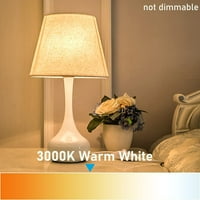 LED žarulje, ekvivalent od 60 vata, Baza, 3000 do 5000 K bijela, 7 vata lumena, 120 V, navedene su u inčima, žarulje
