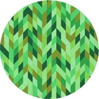 Tvrtka alt strojno pere okrugle unutarnje prostirke u prijelaznoj smaragdno zelenoj boji, promjera 5 inča