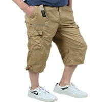 Muške Casual Cargo hlače s džepovima, muške dnevne hlače, capri s patentnim zatvaračem s maskirnim printom