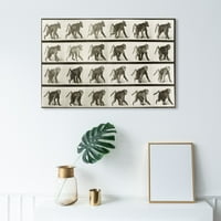 Wynwood Studio životinje zidne umjetničko platno ispisuje 'Babuon In Motion' Zoo i divlje životinje - brončana,