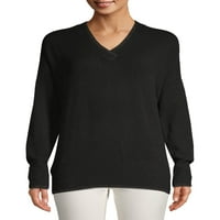 Ženski džemper u obliku donjeg dijela u obliku slova U i spuštenih ramena