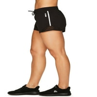 Aktivna ženska mreža za vježbanje trčeći kratke hlače s unutarnjim kratkim s- crnim l