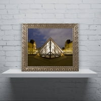 Zaštitni znak likovna umjetnost Louvre Pyramid Canvas Art by Michael Blanchette Photography Gold Ornated Frame