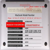 KAISHEK Tvrdi slučaj samo za - rel. Najnoviji MacBook Air s mrežnica zaslona i dodirni ID USB Type-C Model: A