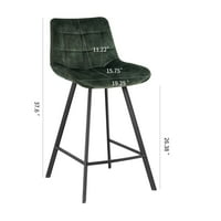 BornMio Moderni dizajn udoban nordijski metalni stolica Moderno željezo visokog brojača bar stolica zelena