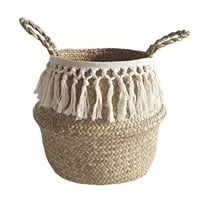 Pletena košara od morske trave lonac za cvijeće sklopiva košara košara za pohranu ukras HMORA