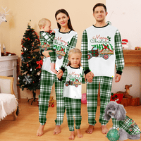 Božićna pidžama za obiteljske odgovarajuće PJS Set Classic Plaid Xmas odjeća za tinejdžere ženske muške nove godine