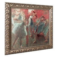 Zaštitni znak likovna umjetnost Plesači na probi 1895-98 Canvas Art by Edgar Degas, zlatni ukrašeni okvir