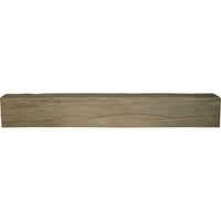 Ekena Millwork 8 W 4 h 10'l 3-strana Riverwood Endurathane Fau Wood Strop Grep, prirodna medena rosa