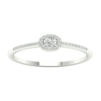 Imperial 1 5CT TDW Diamond 10K bijelo zlato okrugli dijamantski halo obećanje prsten