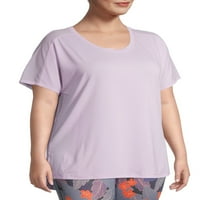 Ženska majica u mrežici Plus Size s aktivnim bočnim prorezom