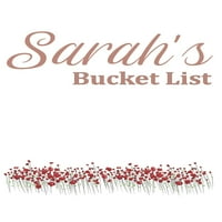 Sarina lista želja: bilježnica od ružičastog zlata s cvijećem, personalizirana podstavljena bilježnica, poklon