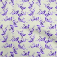 Oneoone viskoza Šiffonska ljubičasta tkanina cvjetna prešiva ​​za prešivanje Printanje tkanine za šivanje po dvorištu