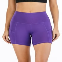 Youloveit Womens joga kratke hlače za dizanje stražnjice joge kratke hlače visoki struk za kontrolu trbuha joge
