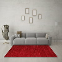 Moderne pravokutne apstraktne crvene prostirke za prostore tvrtke, 2' 5'